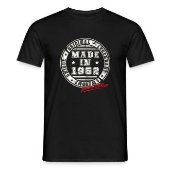 Retro Patch Vintage 1962 Birthday Gift - Men's T-Shirt - black - Front - AI Model Male 178 light (178cm)