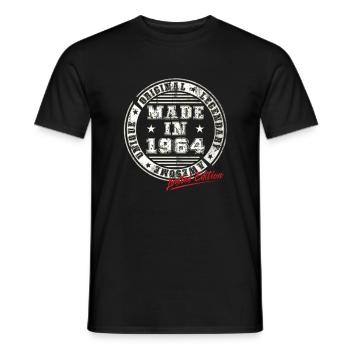 Rétro Patch Vintage 1964 cadeau d’anniversaire - T-shirt homme - noir - Devant - AI Model Male 178 light (178cm)
