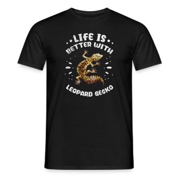 Gecko - Men's T-Shirt - black - Front - AI Model Male 178 light (178cm)