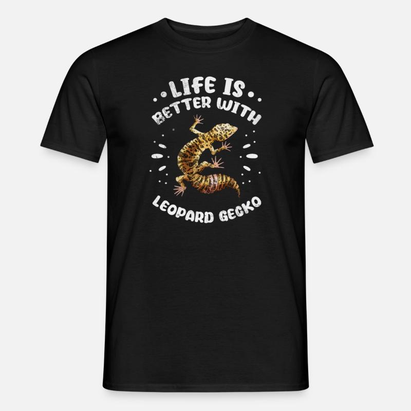 Gecko - Männer T-Shirt - Schwarz