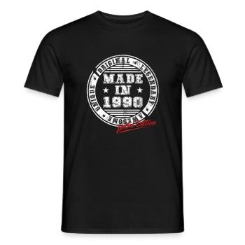 Rétro Patch Vintage 1990 ' s cadeau d’anniversaire - T-shirt homme - noir - Devant - AI Model Male 178 light (178cm)