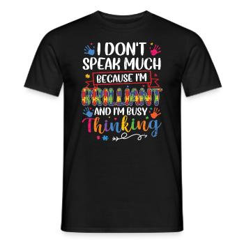 Autisme - T-shirt homme - noir - Devant - AI Model Male 178 light (178cm)
