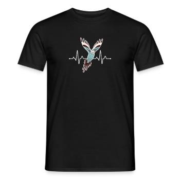 Perruche oiseau animal de compagnie perruche cadeau - T-shirt homme - noir - Devant - AI Model Male 178 light (178cm)