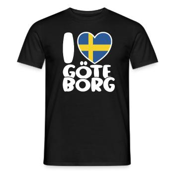 J’aime Göteborg - T-shirt homme - noir - Devant - AI Model Male 178 light (178cm)