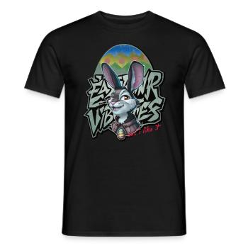 Easter Bunny Easter Spring Feelings Graffiti Gift - Men's T-Shirt - black - Front - AI Model Male 178 light (178cm)