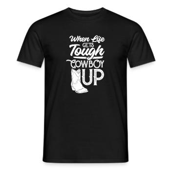 Cowboy Cowboy bottes Western cadeau - T-shirt homme - noir - Devant - AI Model Male 178 light (178cm)