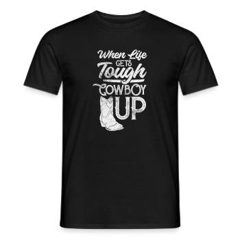 Cowboy - Männer T-Shirt - Schwarz - Vorne - AI Model Male 178 light (178cm)