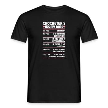 Crochet Knitting Sewing Seamstress Gift - Men's T-Shirt - black - Front - AI Model Male 178 light (178cm)