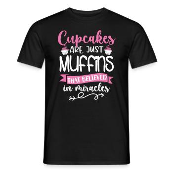 Cupcake Muffin Baking Gift - Men's T-Shirt - black - Front - AI Model Male 178 light (178cm)
