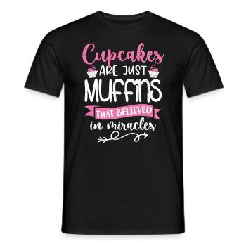 Cupcake - Men's T-Shirt - black - Front - AI Model Male 178 light (178cm)