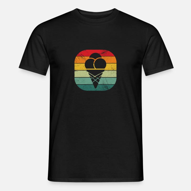 Eiscreme - Männer T-Shirt - Schwarz