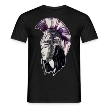 Fier guerrier avec casque Sparta - T-shirt homme - noir - Devant - AI Model Male 178 light (178cm)