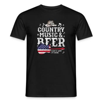 Pays - T-shirt homme - noir - Devant - AI Model Male 178 light (178cm)