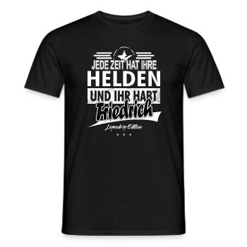 Chaque époque a ses héros, vous avez Frédéric - T-shirt homme - noir - Devant - AI Model Male 178 light (178cm)