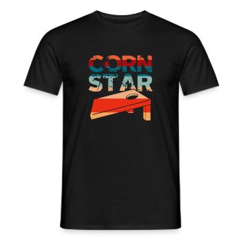 Cornhole Beanbag Sackloch Geschenk - Männer T-Shirt - Schwarz - Vorne - AI Model Male 178 light (178cm)