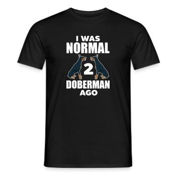 Doberman chien chiens cadeau pour animaux de compagnie - T-shirt homme - noir - Devant - AI Model Male 178 light (178cm)