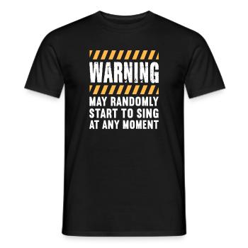 Chanteur chanteur chanteur musicien cadeau - T-shirt homme - noir - Devant - AI Model Male 178 light (178cm)
