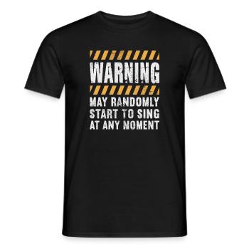 Sänger - Männer T-Shirt - Schwarz - Vorne - AI Model Male 178 light (178cm)