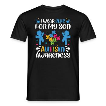 Autisme - T-shirt homme - noir - Devant - AI Model Male 178 light (178cm)