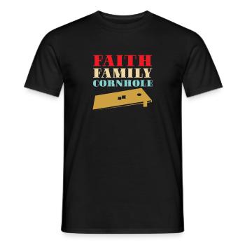 Cornhole Beanbag Sackloch Geschenk - Männer T-Shirt - Schwarz - Vorne - AI Model Male 178 light (178cm)