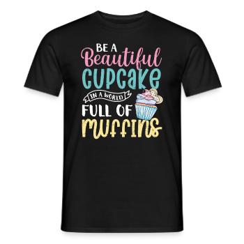 Cupcake - Männer T-Shirt - Schwarz - Vorne - AI Model Male 178 light (178cm)
