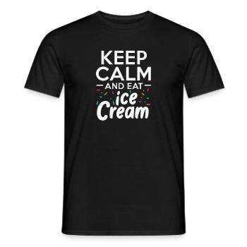 Eiscreme - Männer T-Shirt - Schwarz - Vorne - AI Model Male 178 light (178cm)