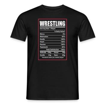 Wrestling Wrestler Fight Wrestling Ringer Gift - Men's T-Shirt - black - Front - AI Model Male 178 light (178cm)