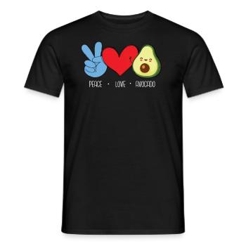 Avocat Guacamole Vegan Cadeau - T-shirt homme - noir - Devant - AI Model Male 178 light (178cm)