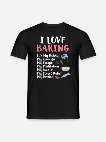 Bäcker Bäckerein Backwaren Backen Geschenk - Männer T-Shirt - Schwarz