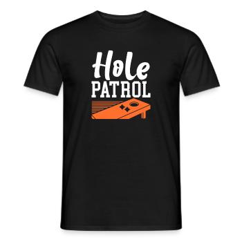 Cornhole Beanbag Blind Hole Gift - Men's T-Shirt - black - Front - AI Model Male 178 light (178cm)