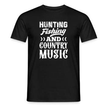 Cadeau de musique country country music - T-shirt homme - noir - Devant - AI Model Male 178 light (178cm)