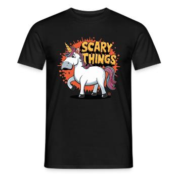 Einhorn - Skull, Skelett, Comicstyle - Männer T-Shirt - Schwarz - Vorne - AI Model Male 178 light (178cm)