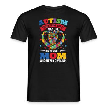 Autisme maman sensibilisation jour cadeau autiste - T-shirt homme - noir - Devant - AI Model Male 178 light (178cm)