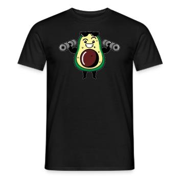 Avocat Guacamole Vegan Cadeau - T-shirt homme - noir - Devant - AI Model Male 178 light (178cm)