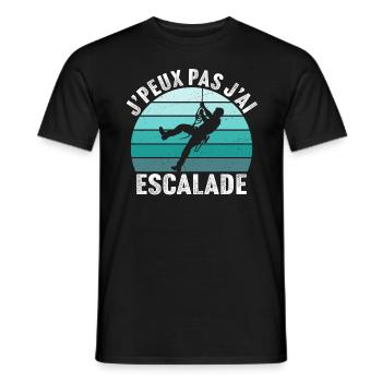 J'peux pas j'ai escalade - T-shirt homme - noir - Devant - AI Model Male 178 light (178cm)
