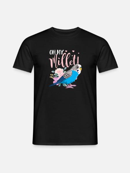 Budgie Bird Pet Parakeet Gift - Men's T-Shirt - black