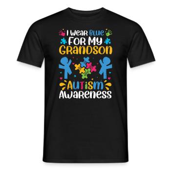 Autisme - T-shirt homme - noir - Devant - AI Model Male 178 light (178cm)