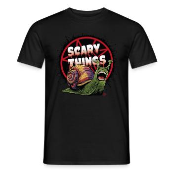 Schnecke - Comicstyle, Pentagramm, Scary - Männer T-Shirt - Schwarz - Vorne - AI Model Male 178 light (178cm)