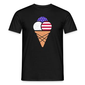 Eiscreme - Männer T-Shirt - Schwarz - Vorne - AI Model Male 178 light (178cm)