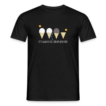 Eiscreme - Männer T-Shirt - Schwarz - Vorne - AI Model Male 178 light (178cm)