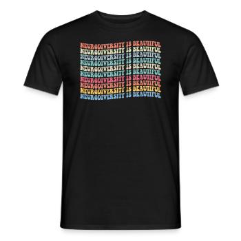Autisme - T-shirt homme - noir - Devant - AI Model Male 178 light (178cm)