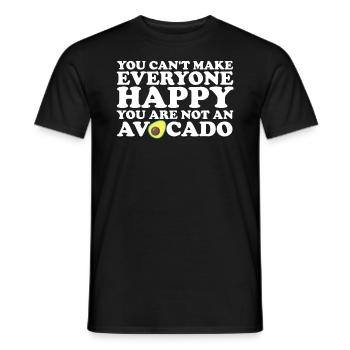 Avocat Guacamole Vegan Cadeau - T-shirt homme - noir - Devant - AI Model Male 178 light (178cm)