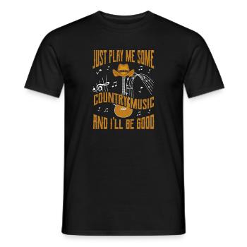 Cadeau de musique country country music - T-shirt homme - noir - Devant - AI Model Male 178 light (178cm)