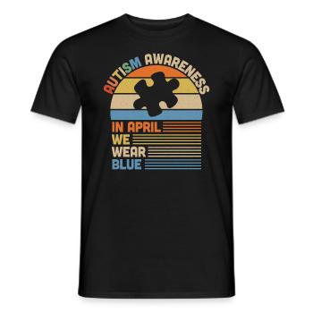 Autisme - T-shirt homme - noir - Devant - AI Model Male 178 light (178cm)