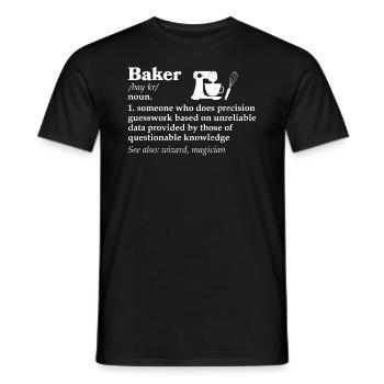 Baker - Men's T-Shirt - black - Front - AI Model Male 178 light (178cm)
