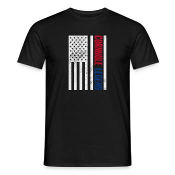 Cornhole - Men's T-Shirt - black - Front - AI Model Male 178 light (178cm)