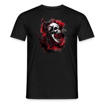 Heavy Metal Skull - Männer T-Shirt - Schwarz - Vorne - AI Model Male 178 light (178cm)