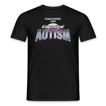 Autisme - T-shirt homme - noir - Devant - AI Model Male 178 light (178cm)