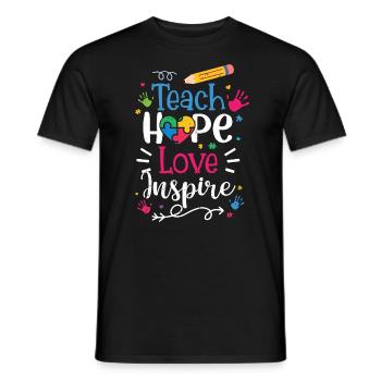Autisme - T-shirt homme - noir - Devant - AI Model Male 178 light (178cm)