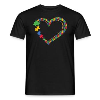 Autisme - T-shirt homme - noir - Devant - AI Model Male 178 light (178cm)